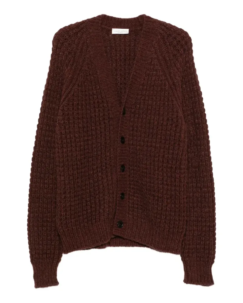 Roberto Collina chunky-knit V-neck cardigan - Braun Braun