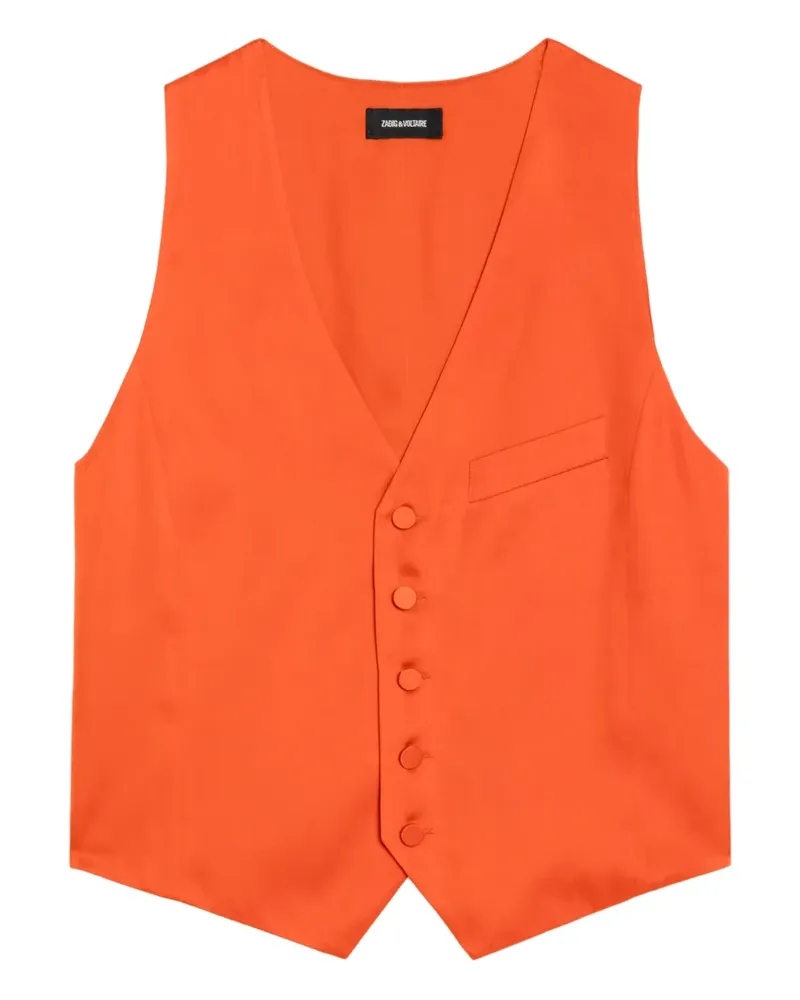 Zadig & Voltaire Emaus V-neck waistcoat - Orange Orange