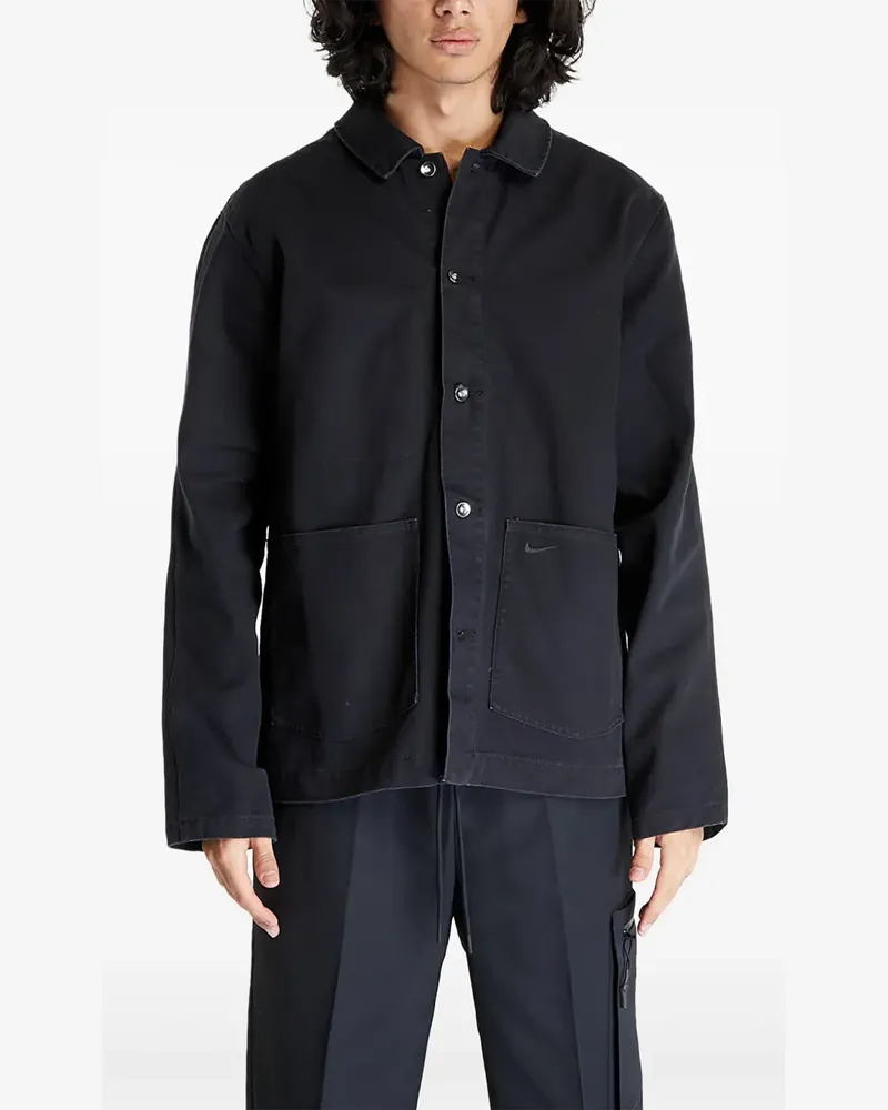Nike Jacke mit aufgesetzter Tasche - Schwarz Schwarz