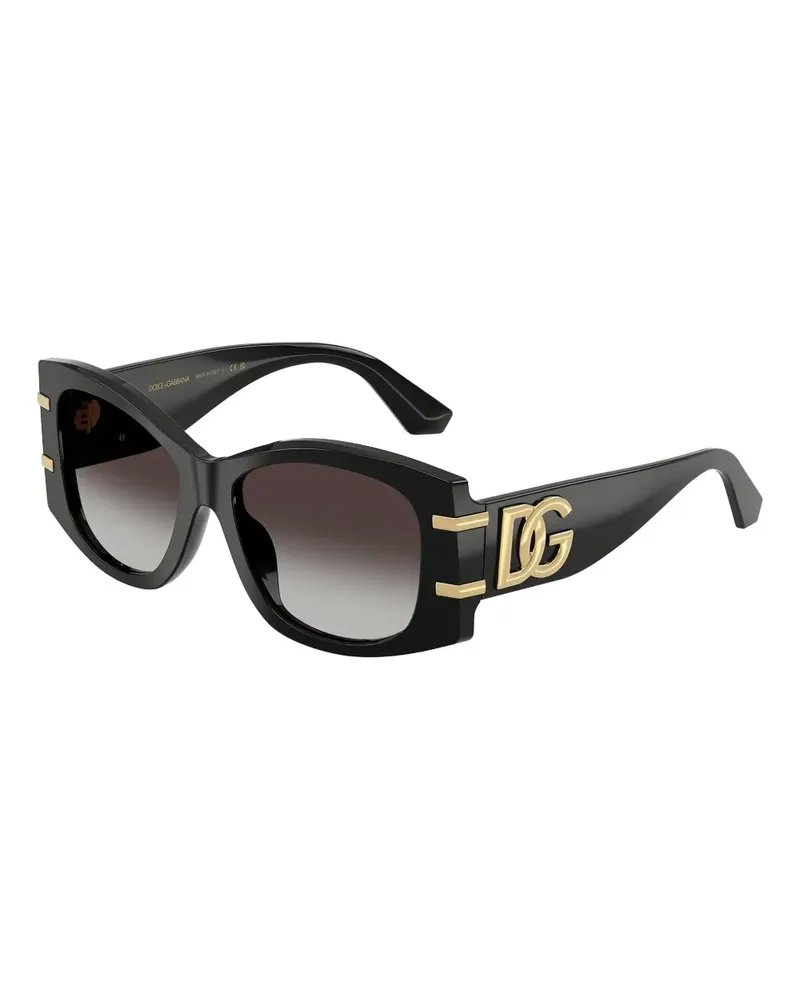Dolce & Gabbana logo geometric sunglasses - Schwarz Schwarz