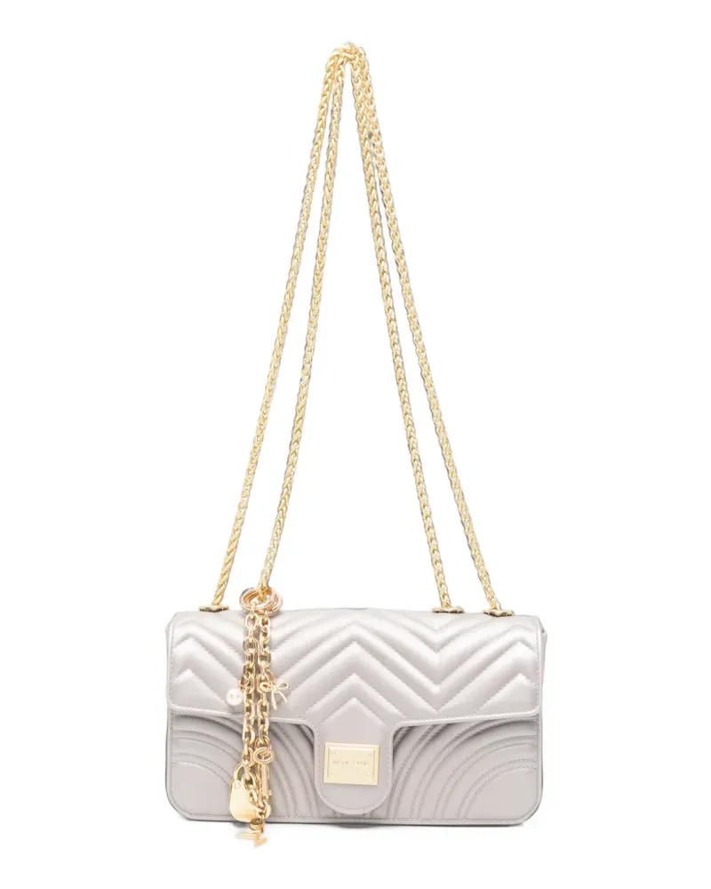 MARC ELLIS Flat Halo chevron-quilted crossbody bag - Grau Grau