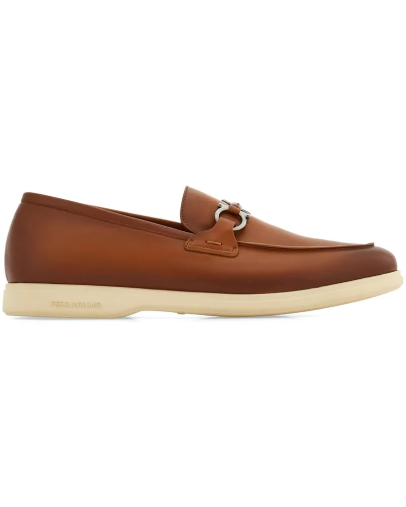 Ferragamo Loafer mit Gancini-Schild - Braun Braun