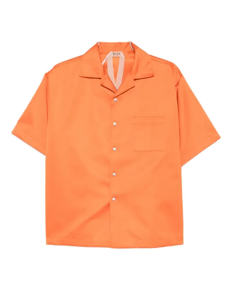 N° 21 chest-pocket short-sleeve shirt - Orange Orange