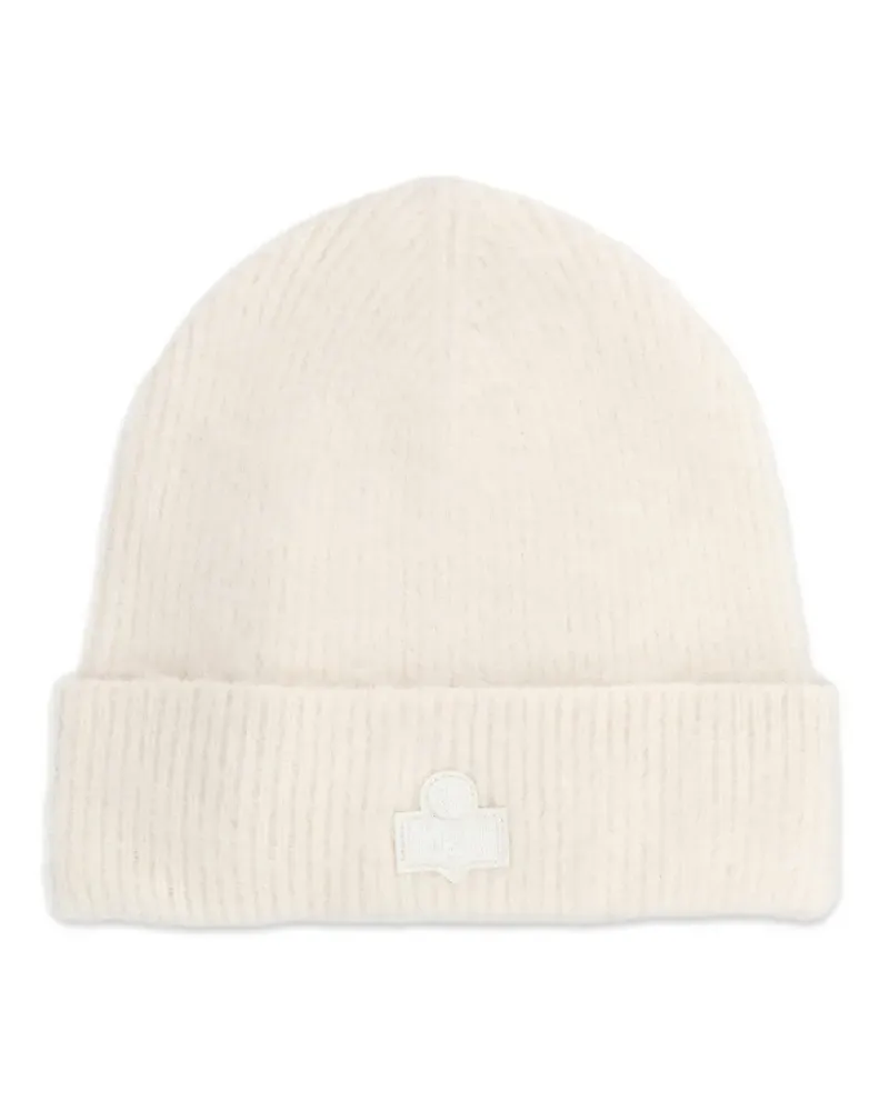 Isabel Marant Gerippte Beanie mit Logo-Patch - Nude Nude