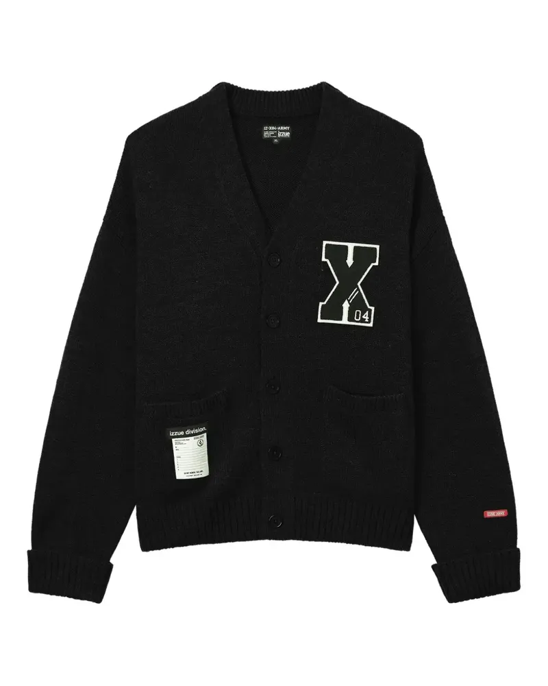 Izzue Cardigan mit V-Ausschnitt - Schwarz Schwarz