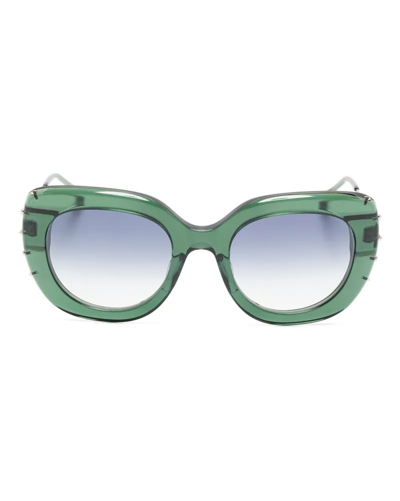 MATSUDA Sonnenbrille mit geometrischem Gestell - Grün Grün