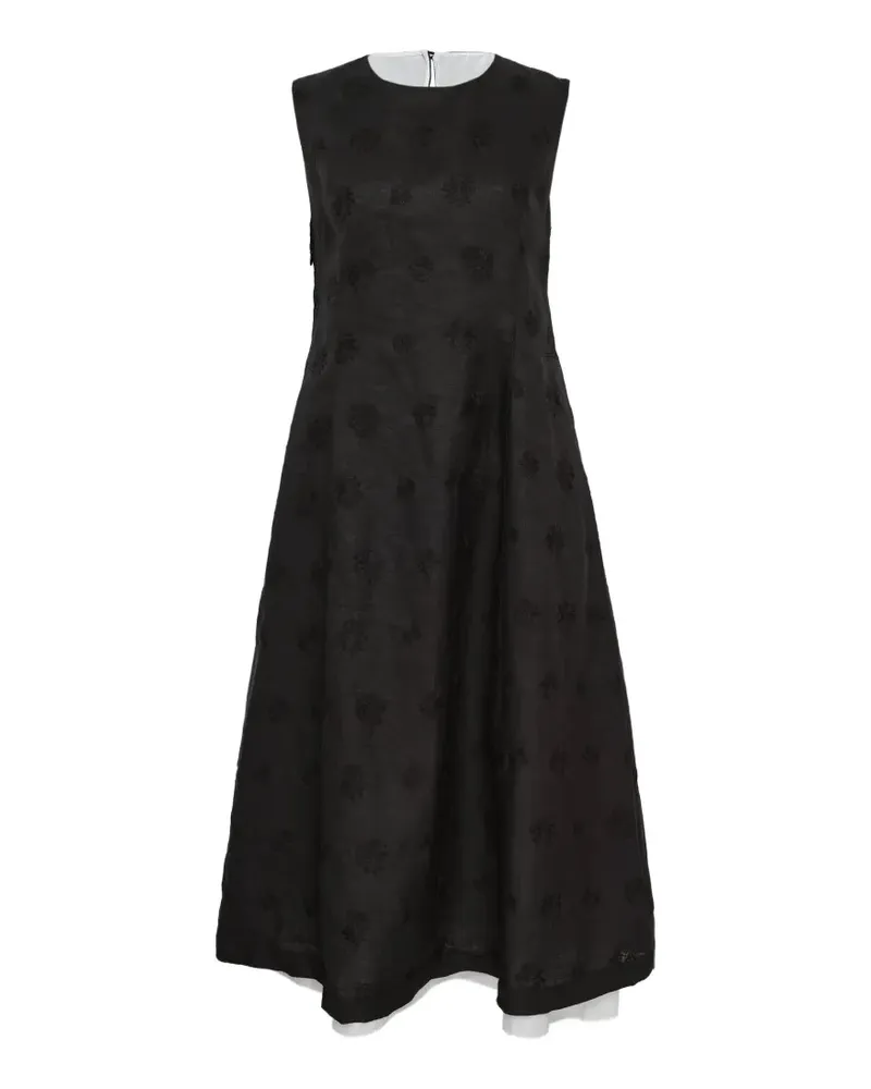 Renli Su sleeveless midi dress - Schwarz Schwarz
