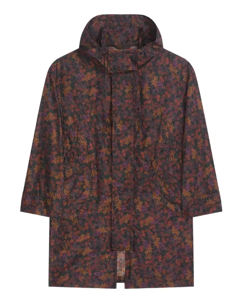 Dries van Noten Oversized-Parka mit Print - Schwarz Schwarz