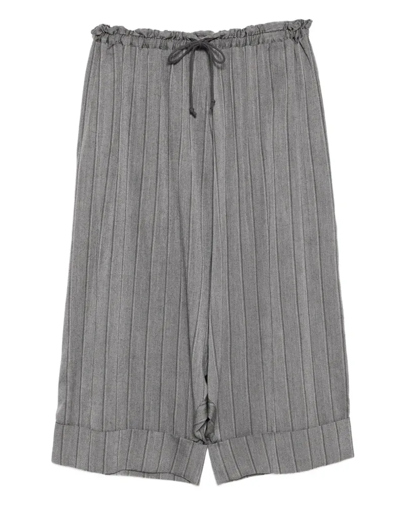 Yohji Yamamoto Gestreifte Hose - Grau Grau