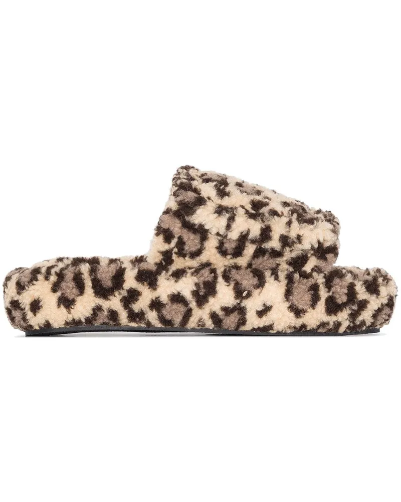 Natasha Zinko leopard print slippers - Nude Nude