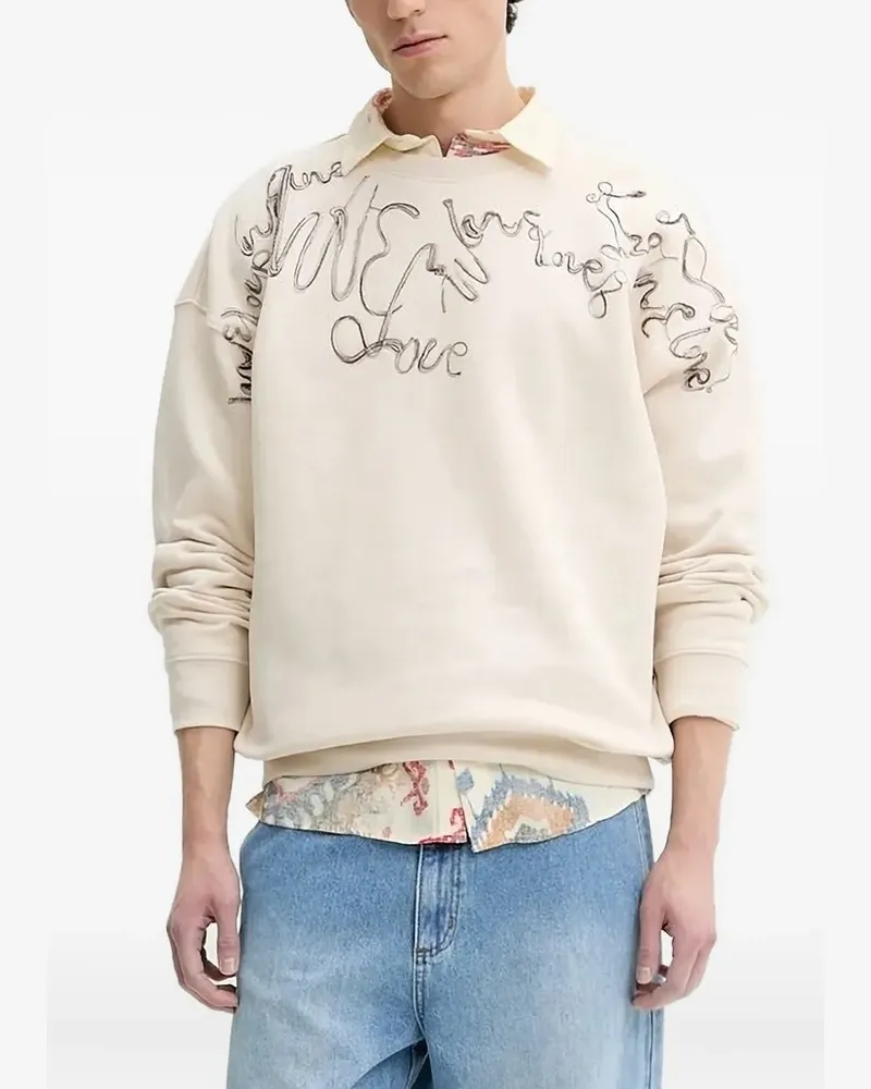 Desigual Sweatshirt mit Stickerei - Nude Nude