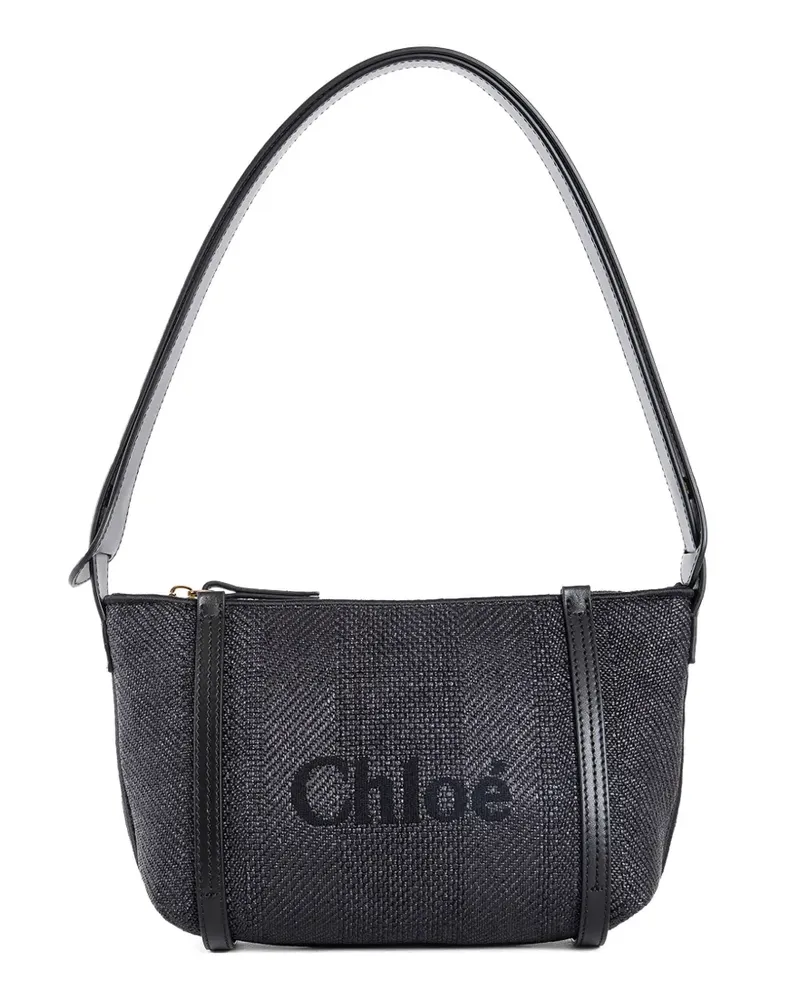 Chloé logo-detail shoulder bag - Schwarz Schwarz