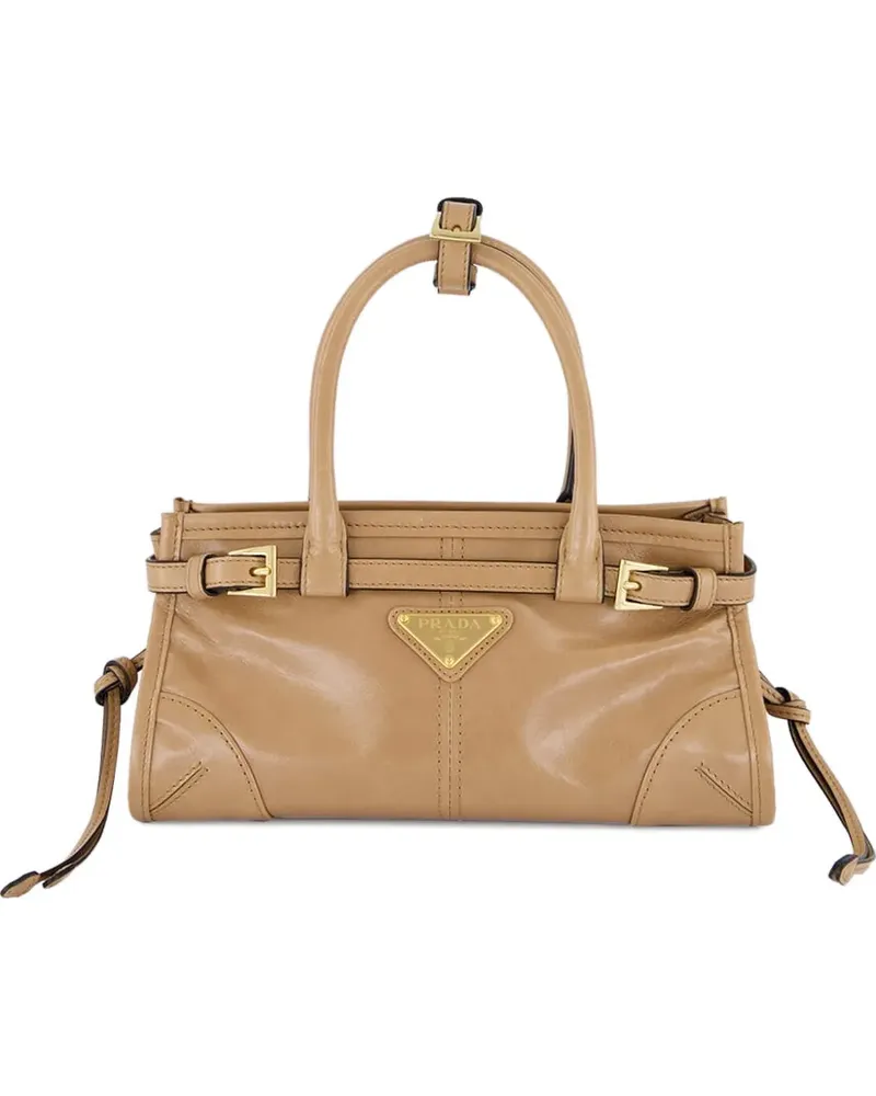Prada Bonnie leather shoulder bag - Nude Nude