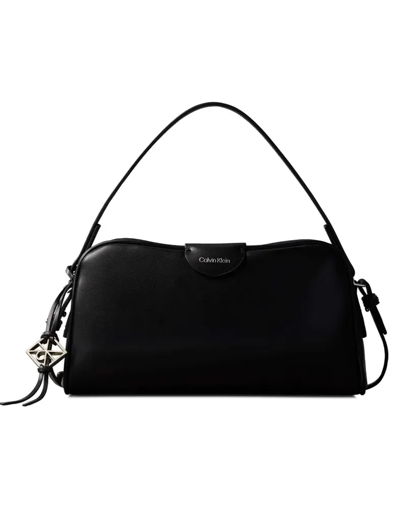 Calvin Klein logo-charm shoulder bag - Schwarz Schwarz
