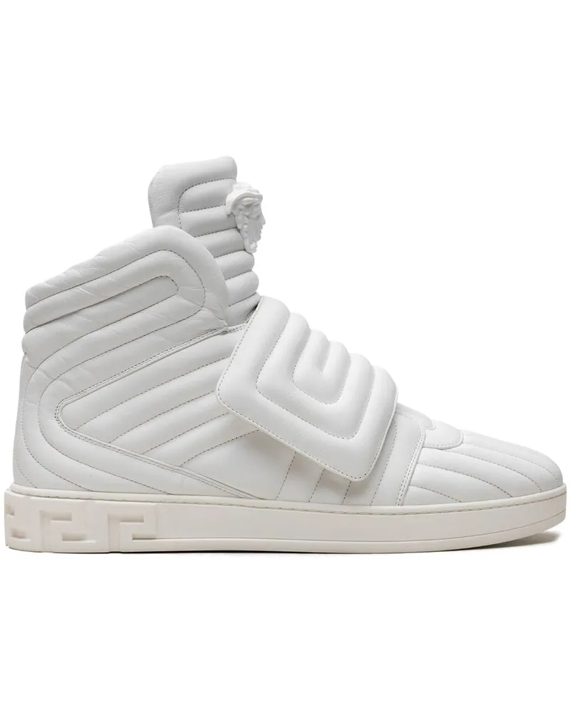 Versace Gesteppte "White" High-Top-Sneakers - Weiß Weiß