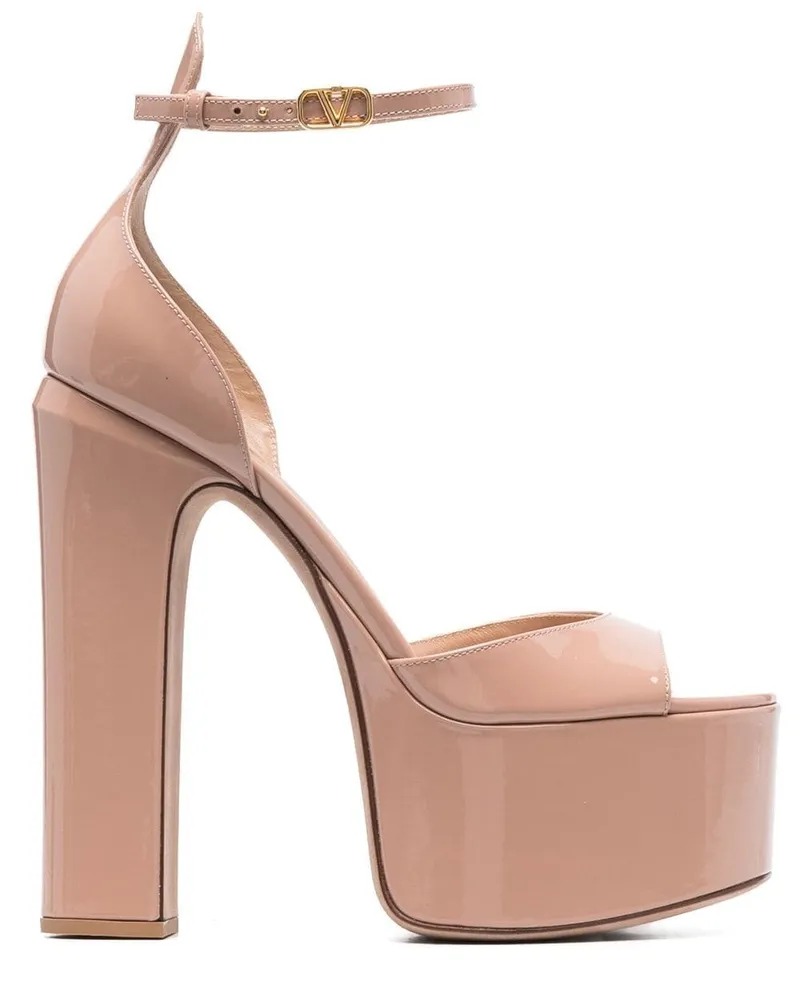 Valentino Garavani Tan-Go Pumps aus Lackleder 155mm Rosa