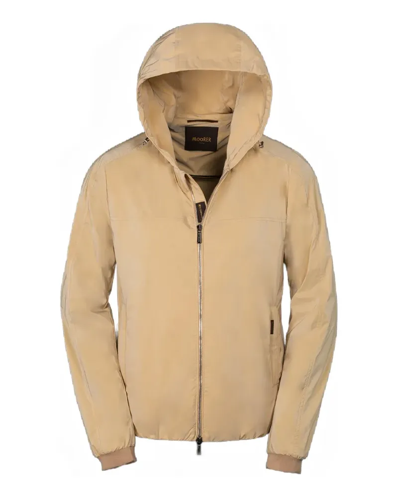 MOORER Albori hooded zip jacket - Nude Nude