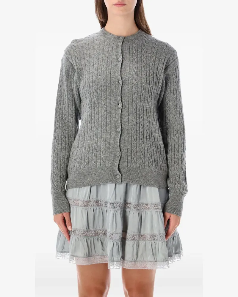 GIMAGUAS Rina Cardigan mit Zopfmuster - Grau Grau