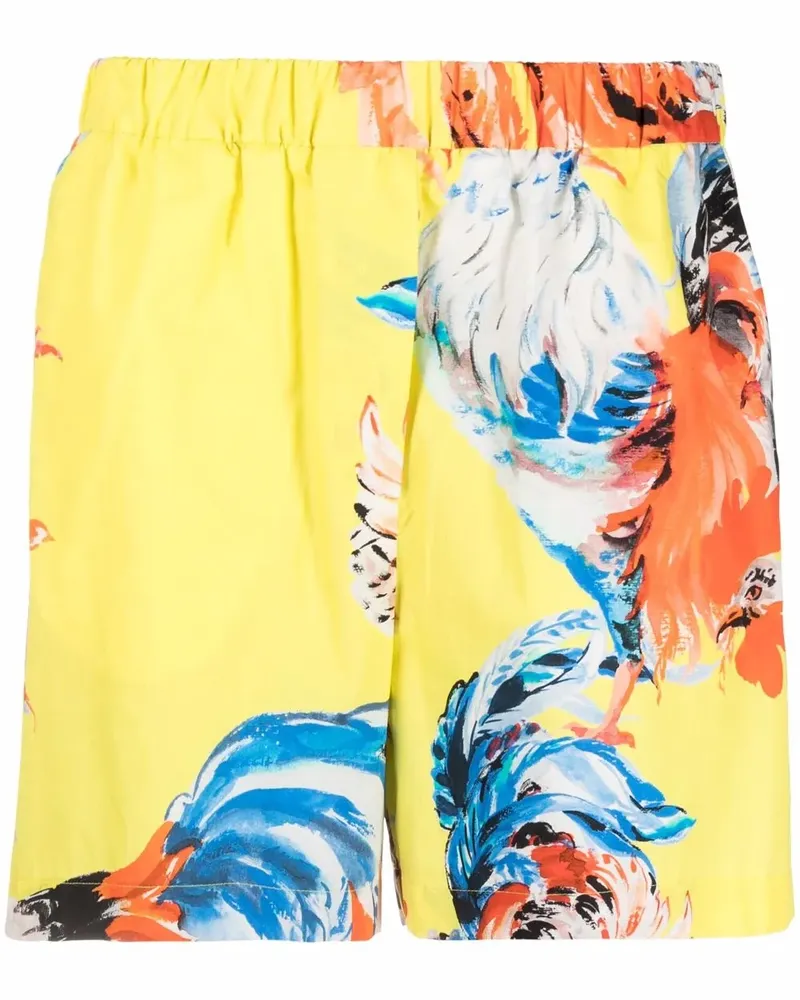 MSGM Shorts mit Print - Gelb Gelb