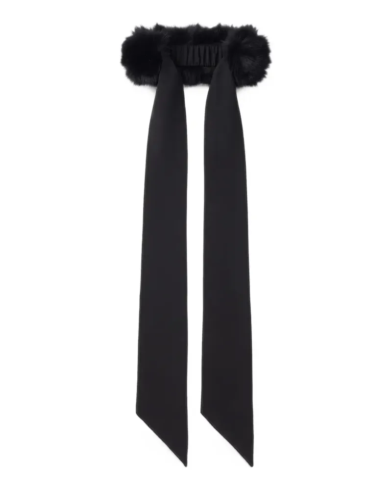 ANDAMANE Ana Stirnband aus Faux Fur - Schwarz Schwarz