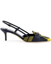 Elisabetta Franchi Pumps mit Schottenkaro Blau