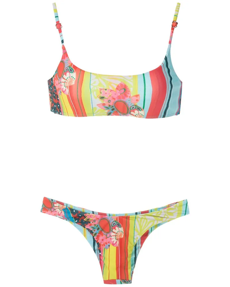 Amir Slama Bikini mit Print - Mehrfarbig Mehrfarbig