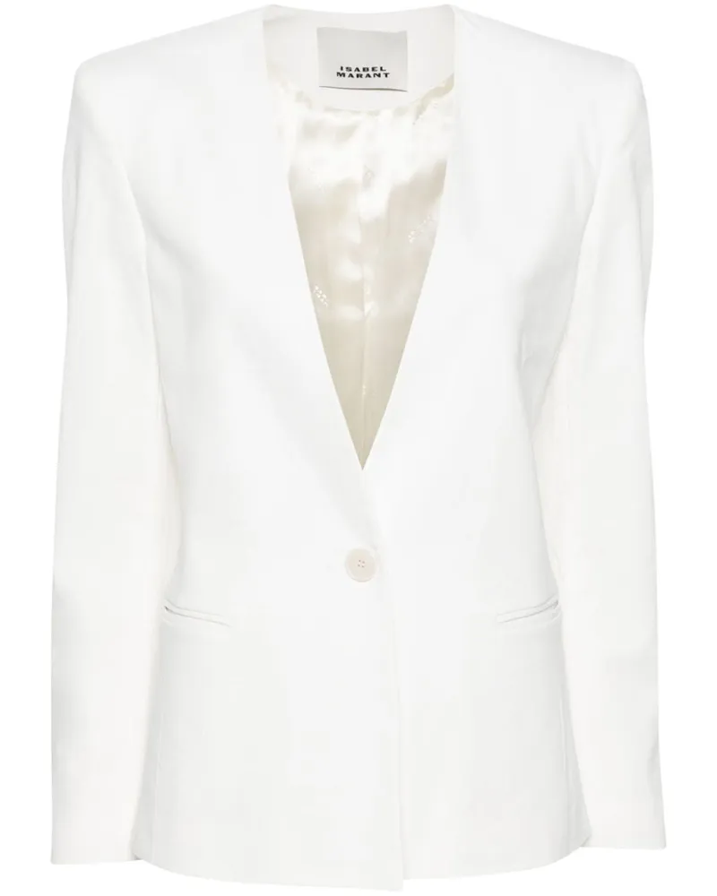 Isabel Marant Einreihiger Manzil Blazer - Weiß Weiß