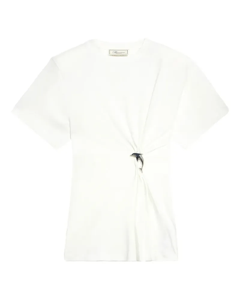 Blumarine dolphin-detail T-shirt - Weiß Weiß