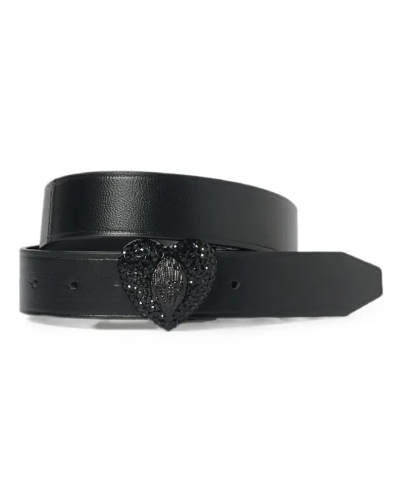 Kurt Geiger Eagle Heart crystal-embellished belt - Schwarz Schwarz