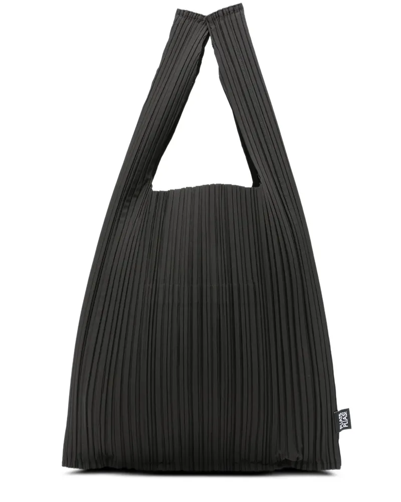 Issey Miyake Tote Bag mit Falten - Schwarz Schwarz