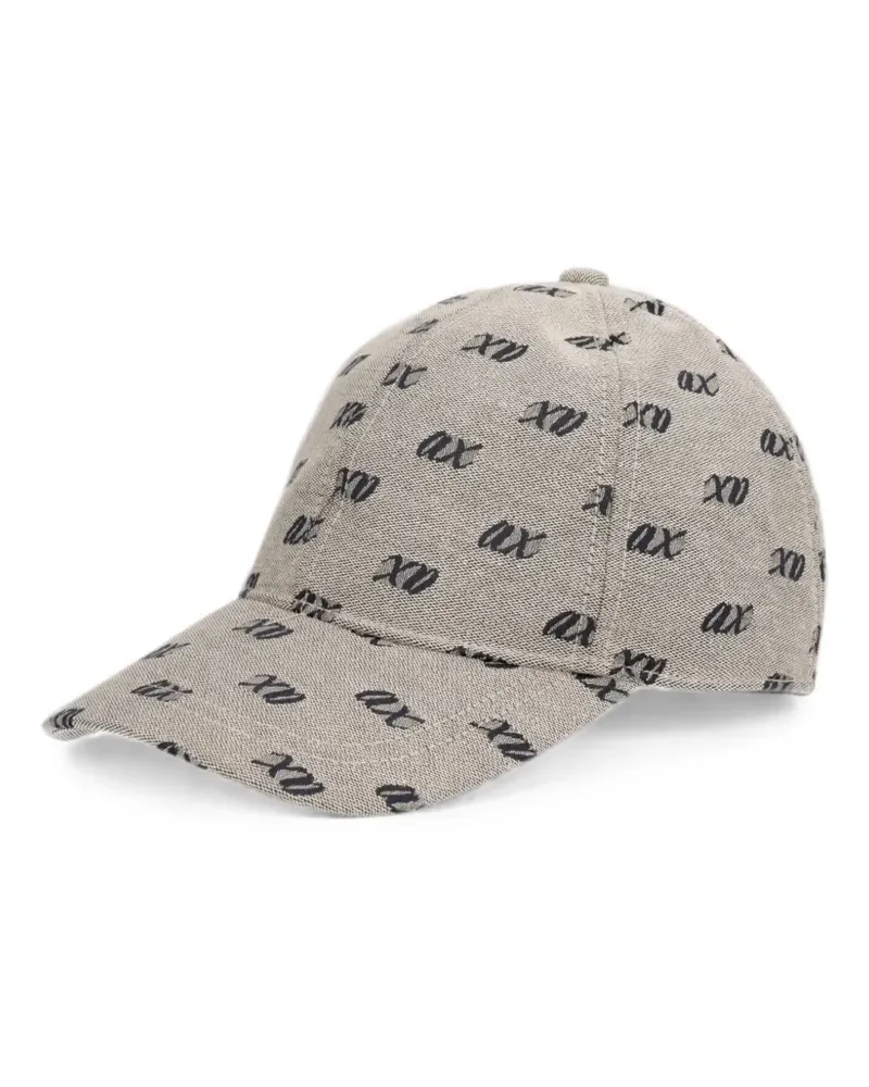 Armani Exchange Baseballkappe mit Logo-Muster - Nude Nude