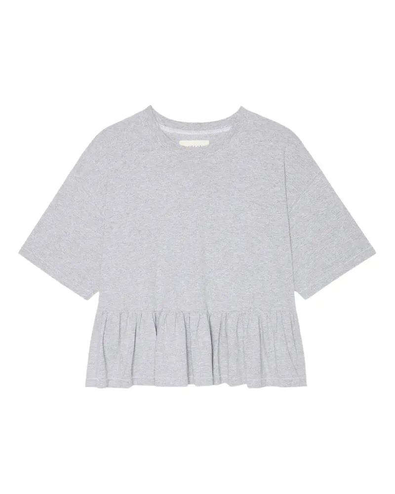 The Great ruffled peplum T-shirt - Grau Grau