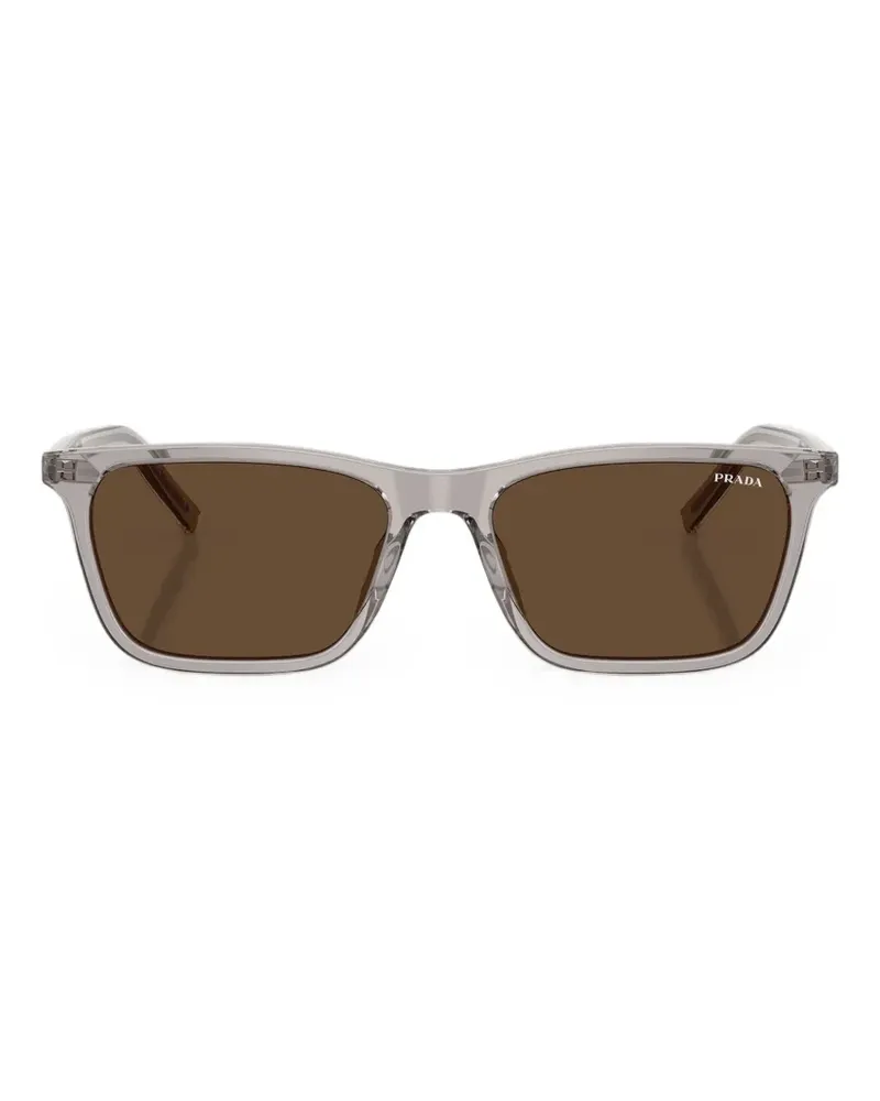 Prada Sonnenbrille mit eckigem Gestell - Grau Grau
