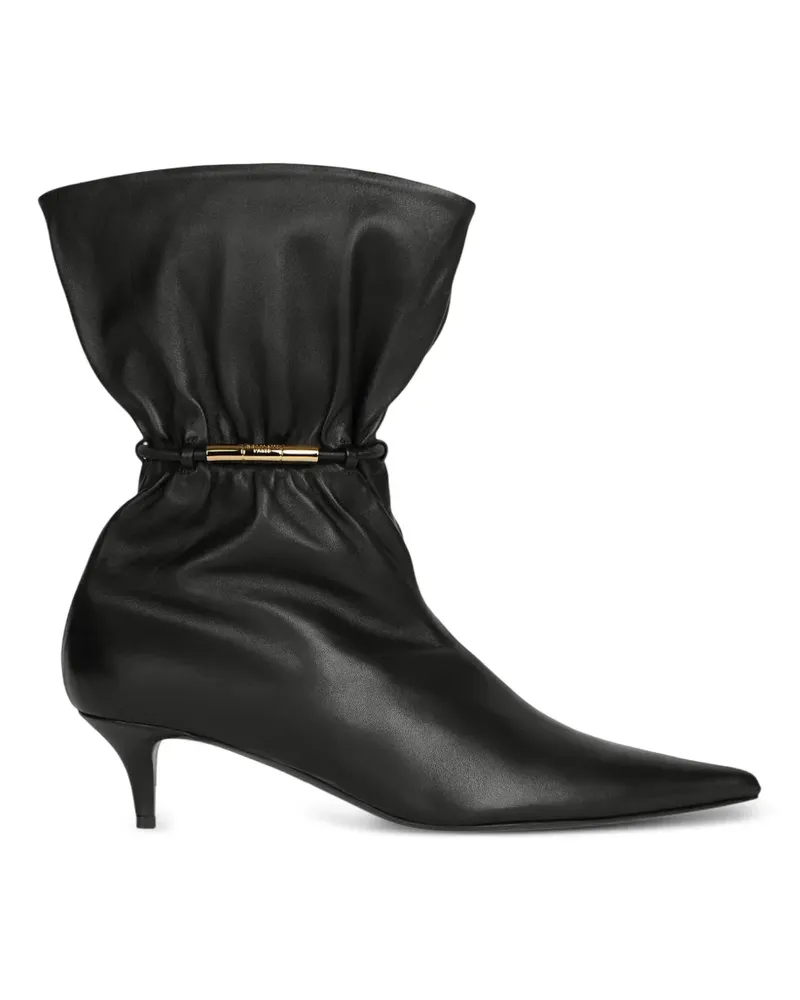 Balmain Sphynx Stiefeletten aus glattem Leder - Schwarz Schwarz