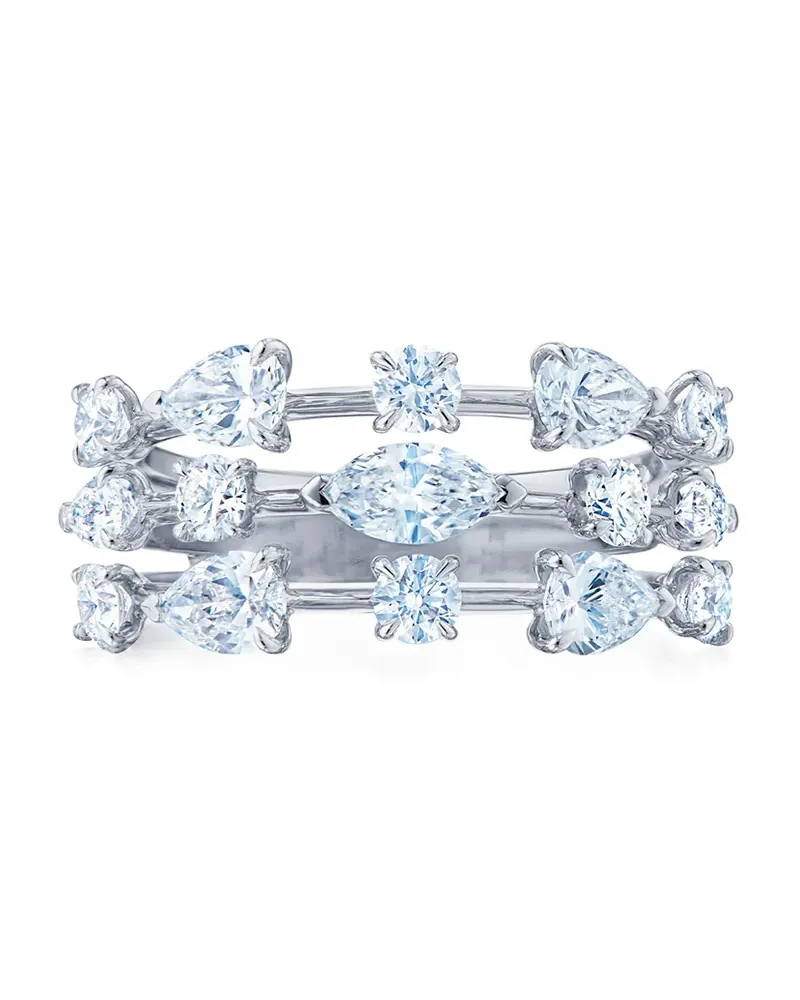 KWIAT 18kt Weißgoldring mit Diamanten - Silber Silber