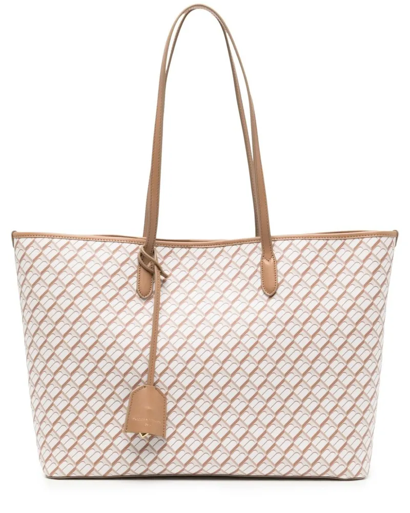 Tammy & Benjamin Shopper mit Monogrammmuster Nude