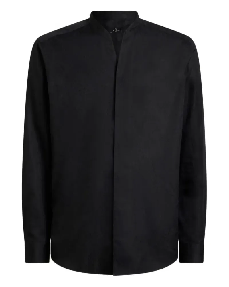 Etro Jacquard-Hemd mit Paisleymuster - Schwarz Schwarz