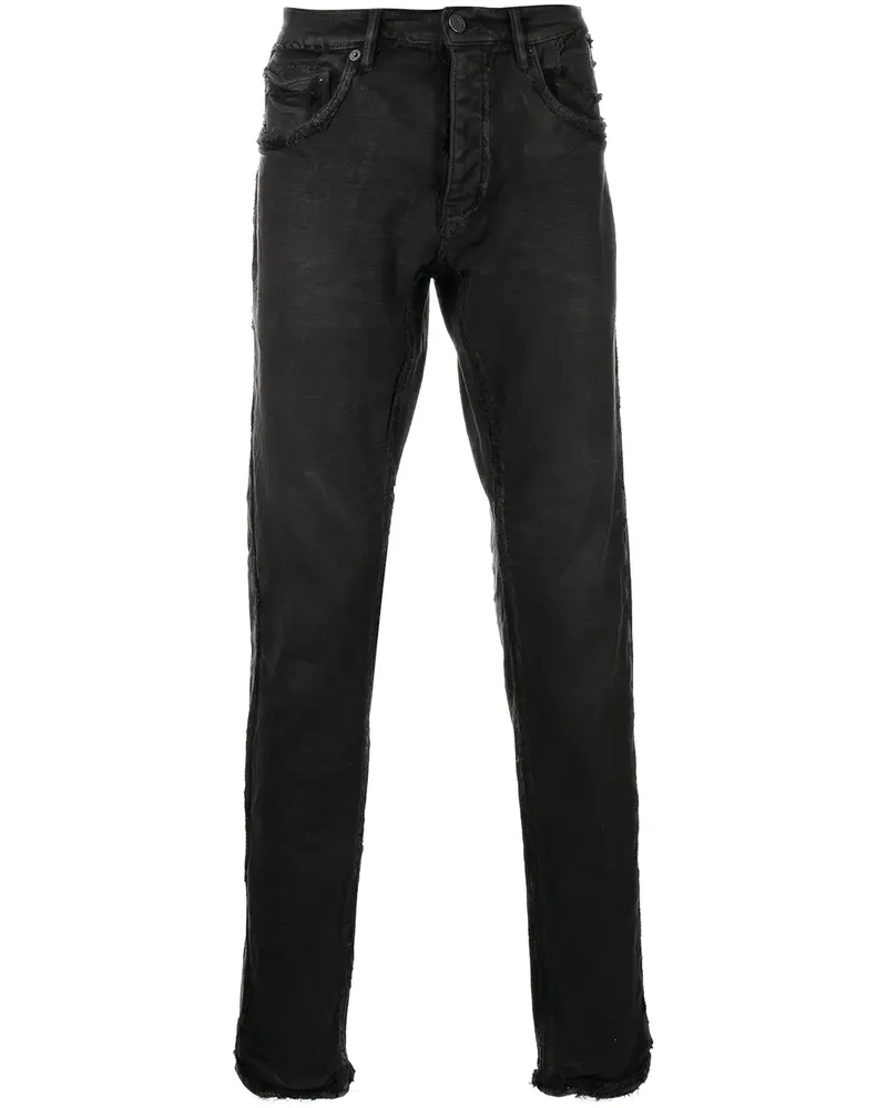 PURPLE BRAND Tief sitzende Slim-Fit-Jeans - Schwarz Schwarz