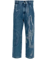 Fendi Jeans mit Jacquardmuster Blau