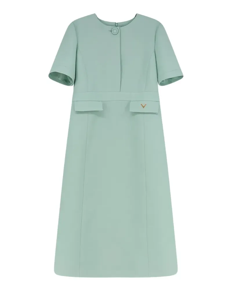 Valentino Garavani VLogo-plaque short-sleeve midi dress - Grün Grün