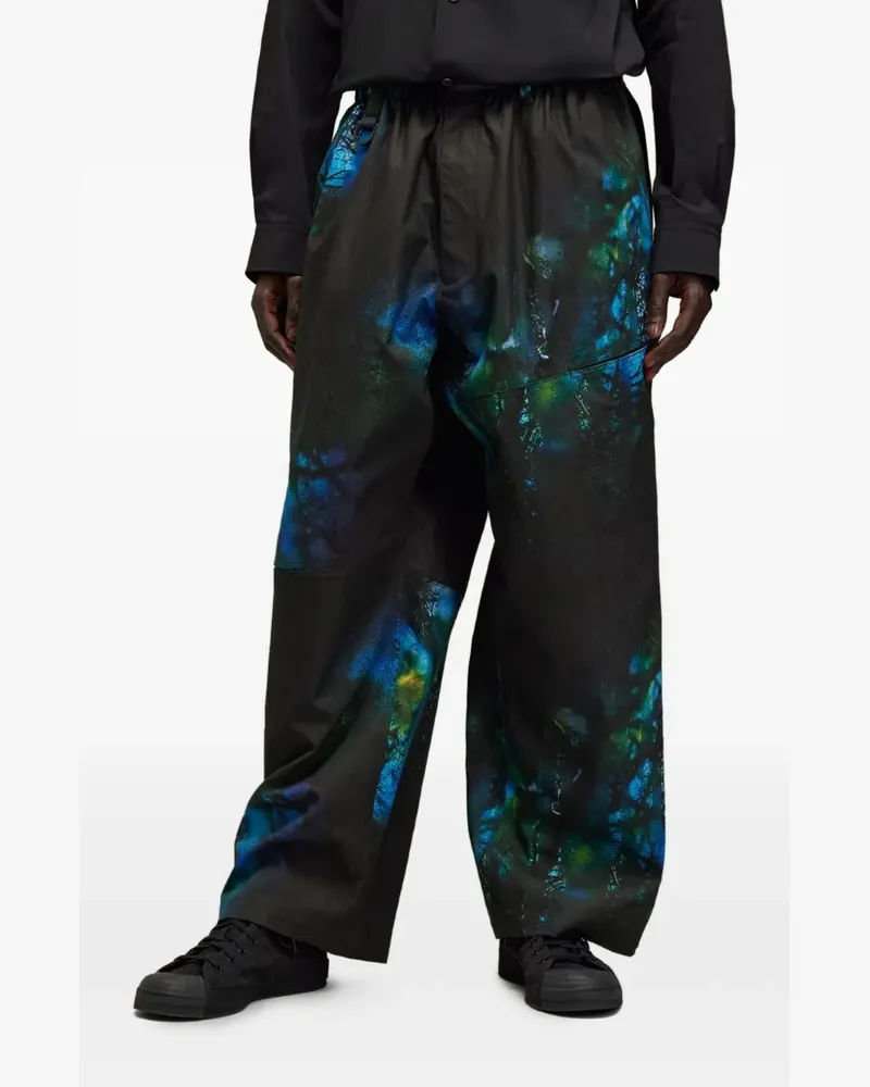 Y-3 Jogginghose mit abstraktem Print - Blau Blau