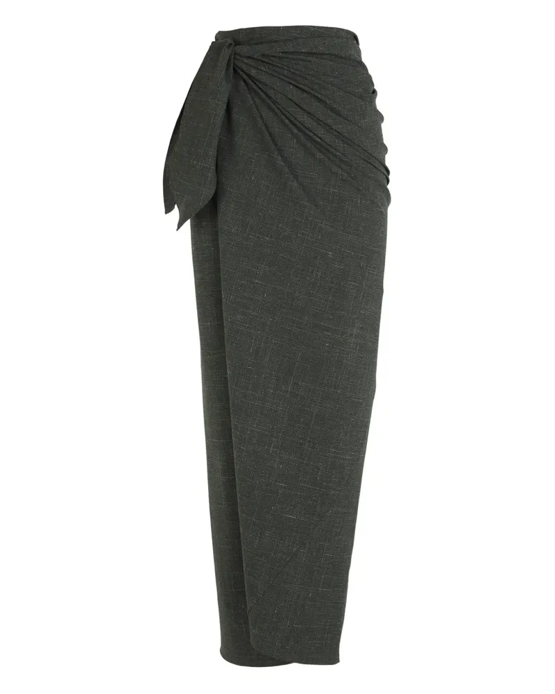 Cortana tie waist jacquard maxi skirt - Grün Grün
