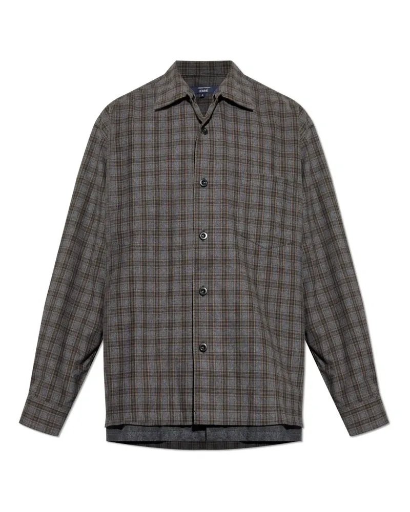 Comme des Garçons Hemd mit Karomuster - Grau Grau