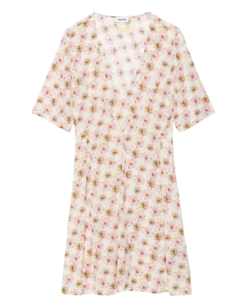 Zadig & Voltaire Minikleid mit Blumen-Print - Nude Nude