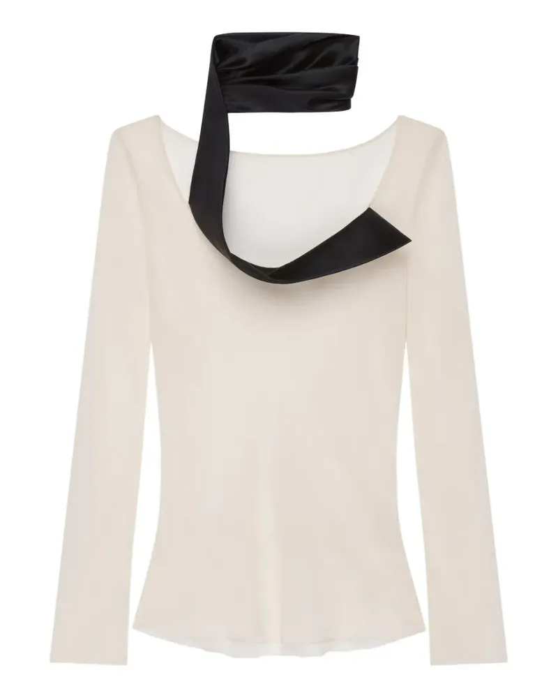 Givenchy asymmetric-collar silk blouse - Nude Nude