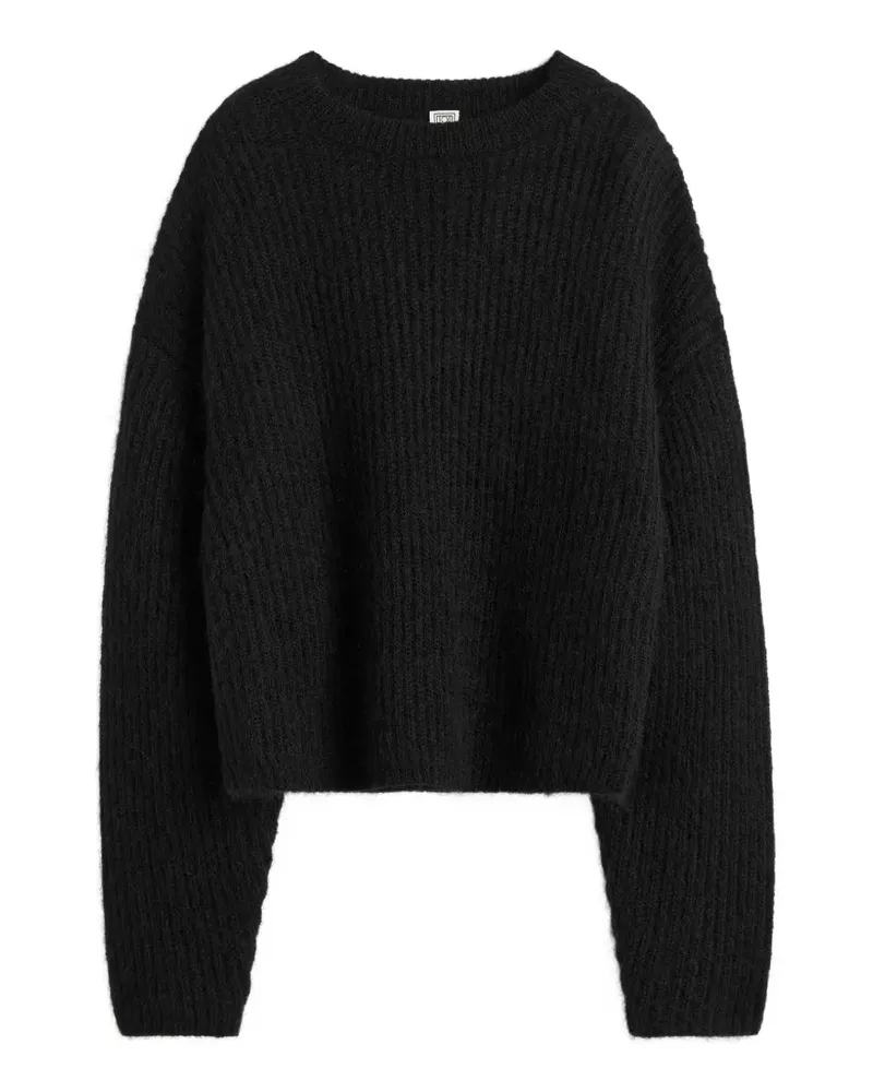 Totême Geripptes Strickoberteil aus Mohairgemisch - Schwarz Schwarz