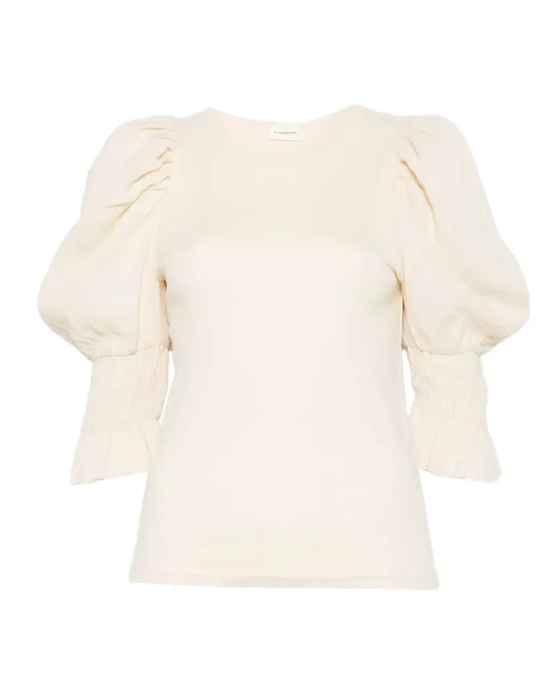 By Malene Birger T-Shirt mit Puffärmeln - Nude Nude