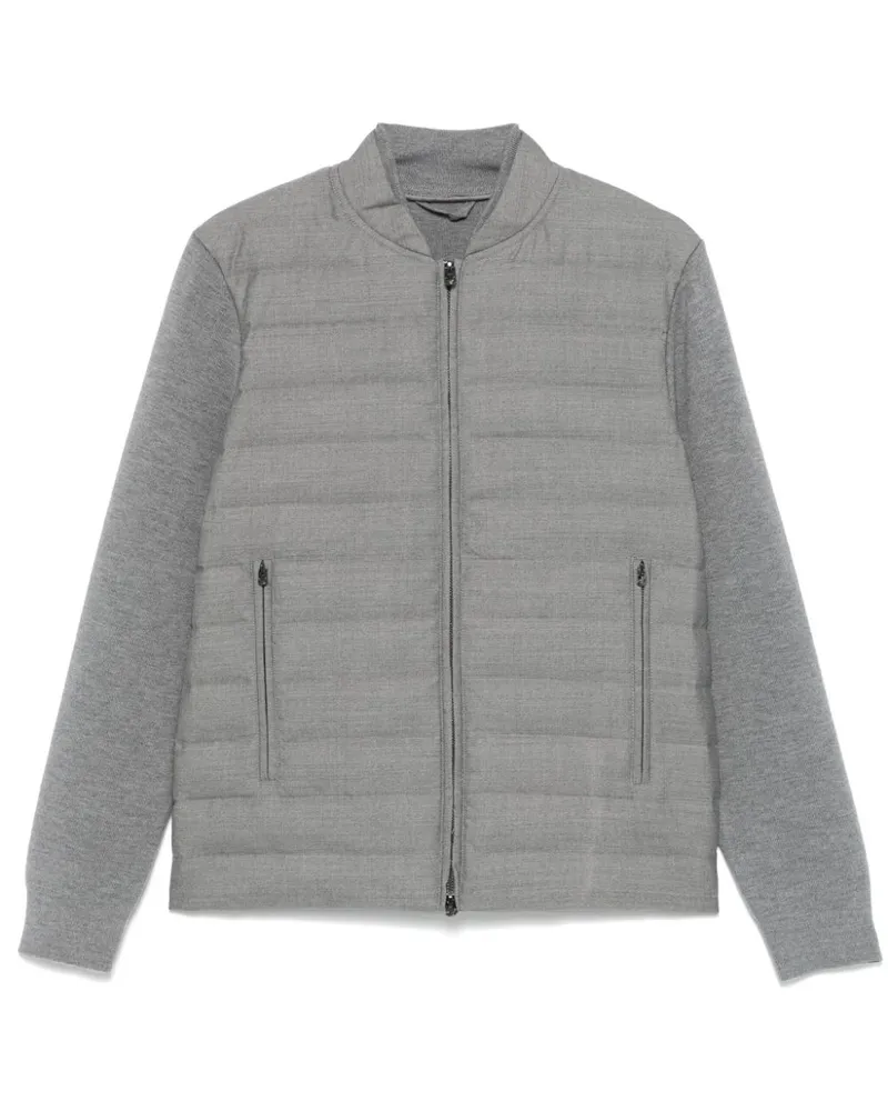 Emporio Armani Gefütterte Bomberjacke - Grau Grau