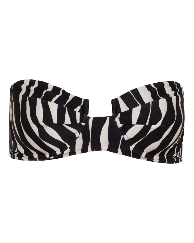 Lenny Niemeyer Balconette-Bikinioberteil mit Zebra-Print - Schwarz Schwarz