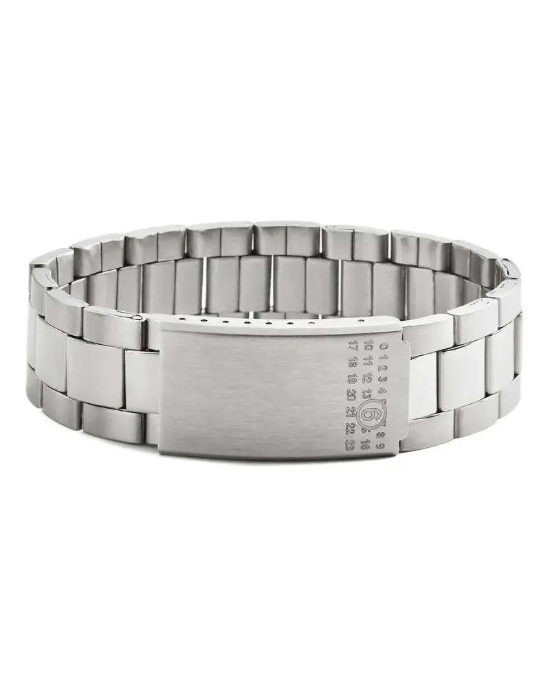 Maison Margiela numbered-plaque bracelet - Silber Silber